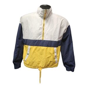 FOREVER 21 Windbreaker Pullover 3/4 Zip Polyester Jacket Size S